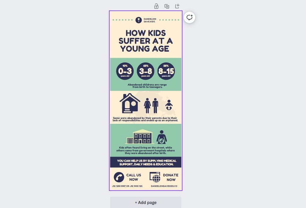 making an infographic on Canva
