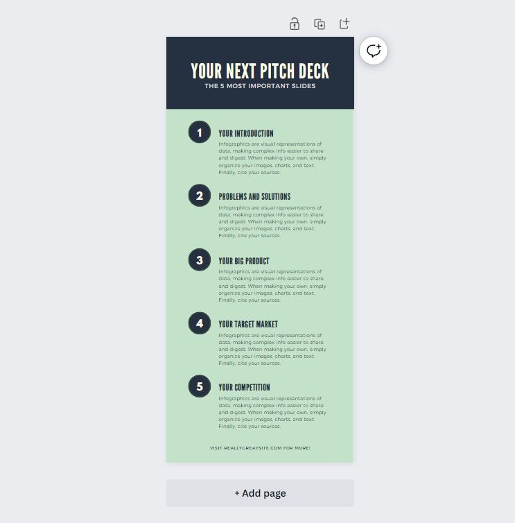 making an infographic on Canva