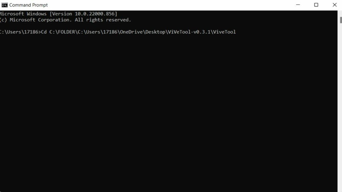 Command prompt enabled