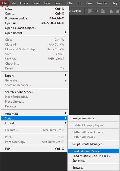 Load Files into Stack.