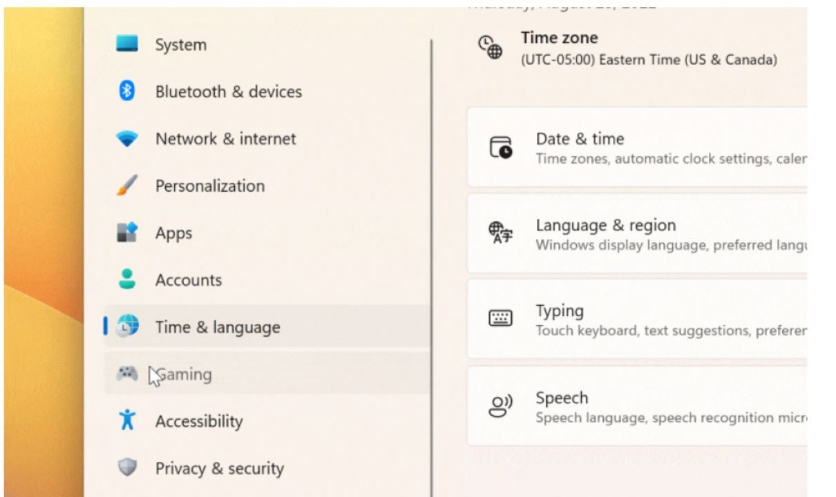Icon settings