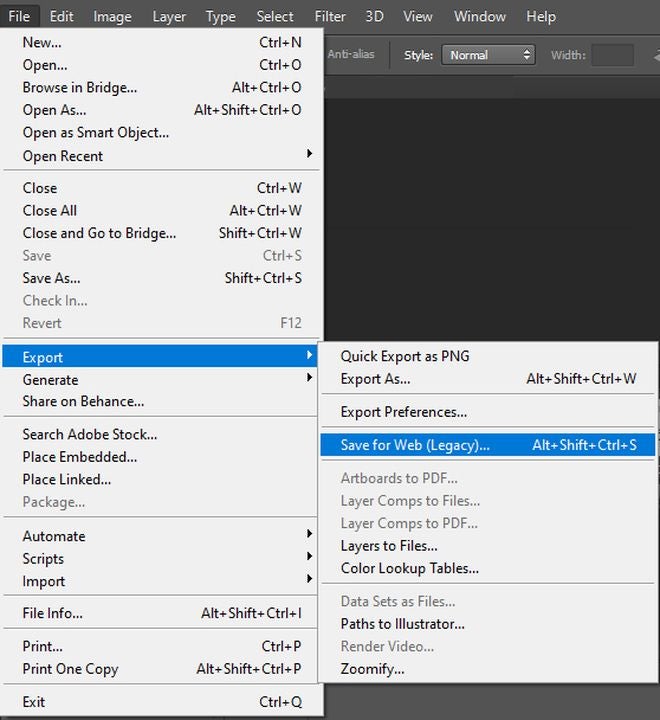 Save for Web to export your GIF.