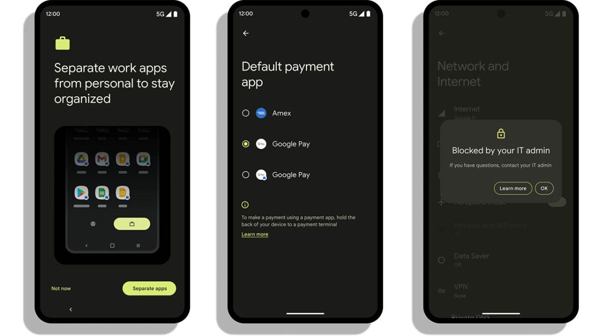 Android 13 enterprise features