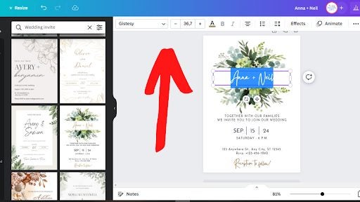 Canva is a great tool for designing invitations from scratch
