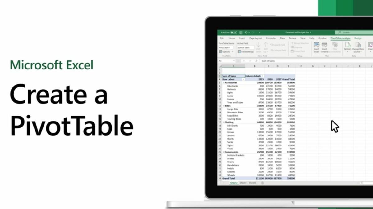 How to create a pivot table in Excel