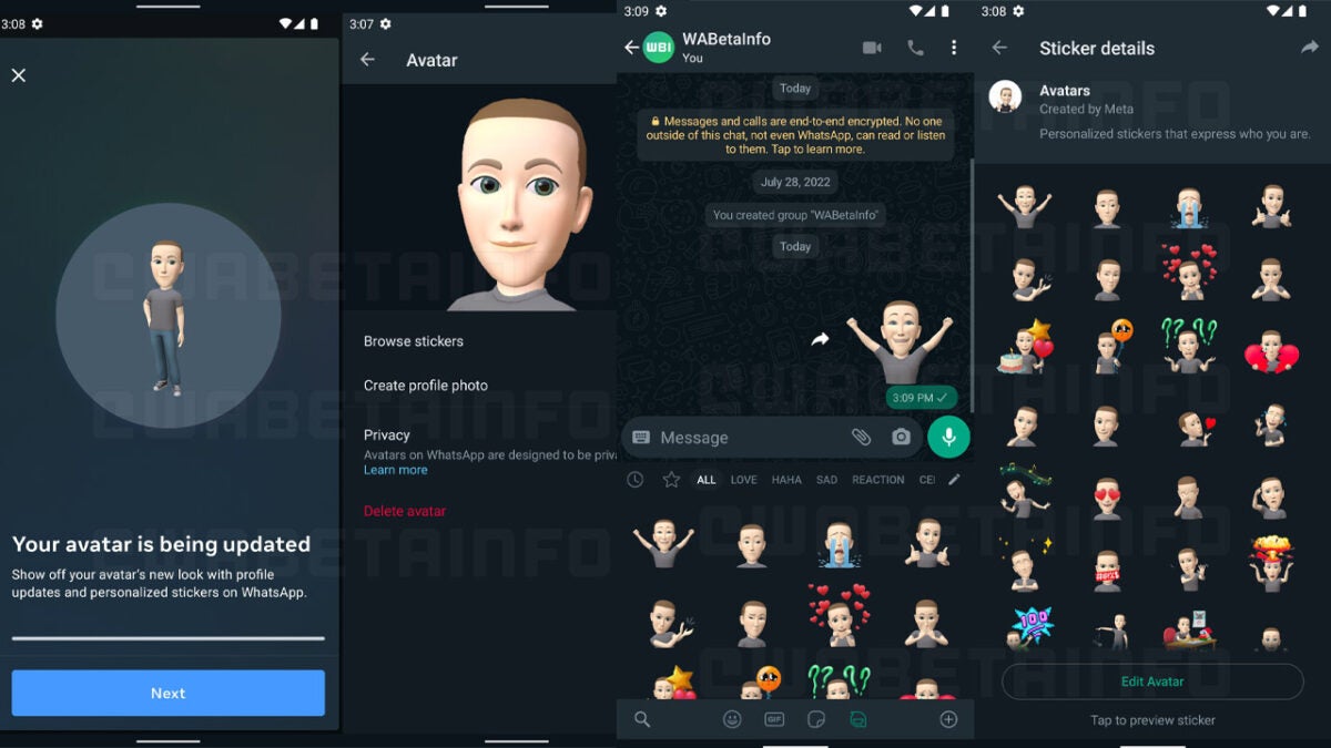 new whatsapp avatars