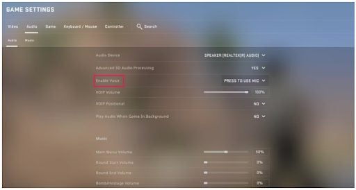fix your microphone not working in Counter-Strike Global Offensive main