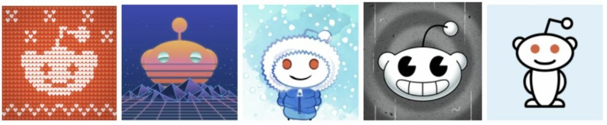 For free Reddit app users, you can pick from avatars such as limited time neon and orange aliens