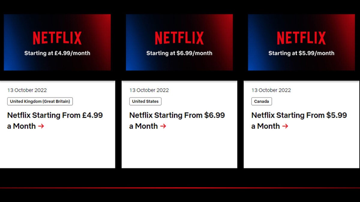 Netflix low-price subscription