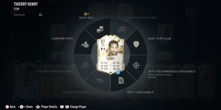 main signals you have to check when you want a card in FIFA 23 Ultimate Team
