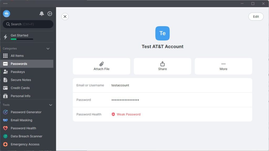 AT&T Data Breach account