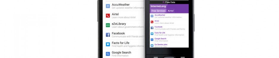 Facebook introduce l’app Internet.org