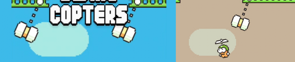 フラッピーバード続編Swing Copters、やっぱり激ムズ！