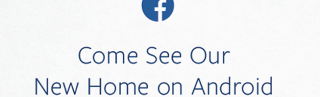 Facebook revela uma nova home para Android na próxima quinta-feira