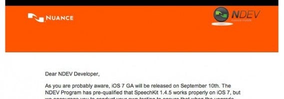 iOS 7: e-mail sugere que lançamento para o público será dia 10 de setembro