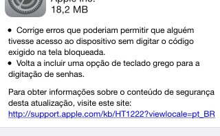 Atualização 7.0.2 do iOS corrige bug na tela de bloqueio