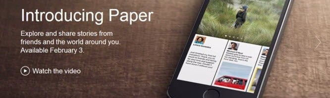 Facebook Paper é confirmado com lançamento exclusivo nos EUA