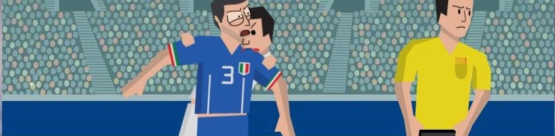Game tira sarro da mordida de Luis Suárez em jogador da Itália