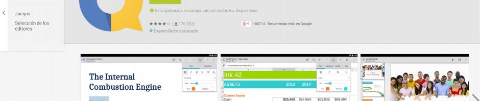 Google removerá Quickoffice de sua loja de aplicativos