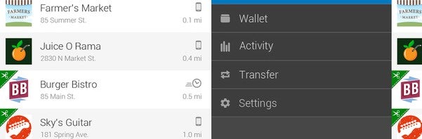 Interface do PayPal para Android