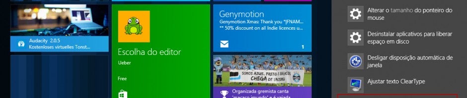 Aumente o tamanho dos textos, ícones e menus do Windows em telas grandes