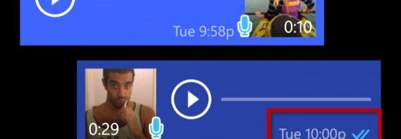 Duplo tique do WhatsApp