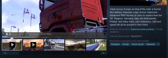 Euro Truck Simulator 2 em promoção no Steam
