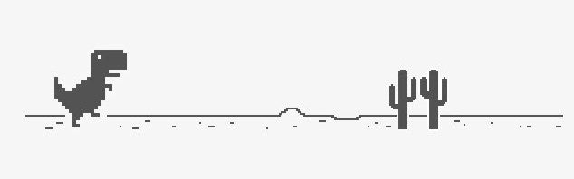 Dinossauro versus cactos: o easter egg do Google Chrome para Android