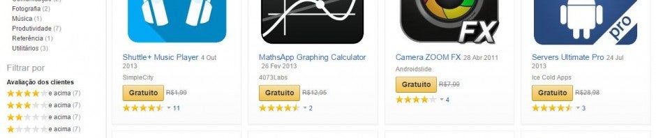 Loja de aplicativos da Amazon tem mais de R$ 200 em apps grátis até sábado