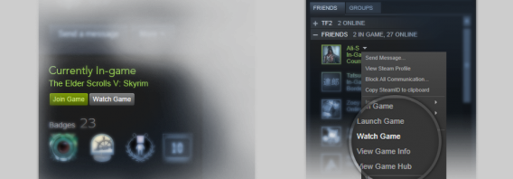 Como assistir a streaming de games no Steam