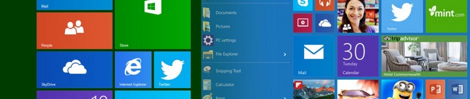 Fenster, Desktop und Startmenü in Windows 8 und Windows 10
