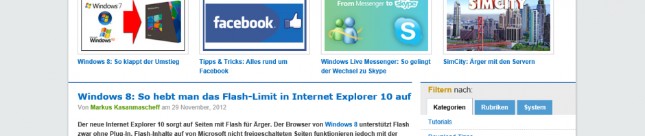 Internet Explorer 10 für Windows 8 spielt künftig alle Flash-Inhalte