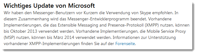 Live-Messenger: Programme wie Miranda oder Pidgin sollen weiter funktionieren