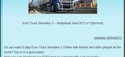 Euro Truck Simulator 2: Betrügerischer Multiplayer-Modus im Umlauf
