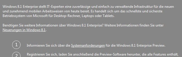 Windows 8.1 Enterprise Preview als Download verfügbar