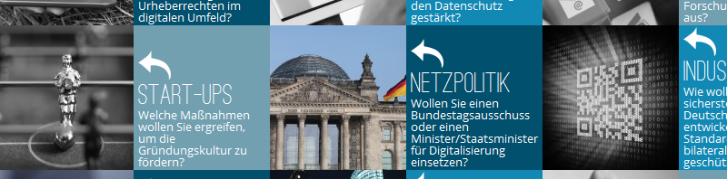 Webseite zur Bundestagswahl: Standpunkte der Parteien zur Netzpolitik