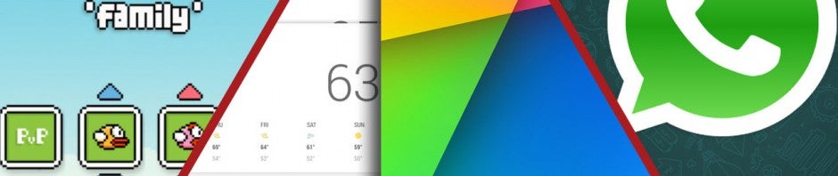 News des Tages: WhatsApp Messenger, Google Now Launcher, Flappy Birds Family