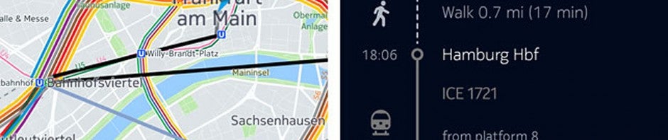HERE Maps integriert Deutsche Bahn-Informationen