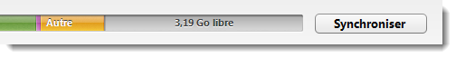 iTunes - Bouton Synchroniser