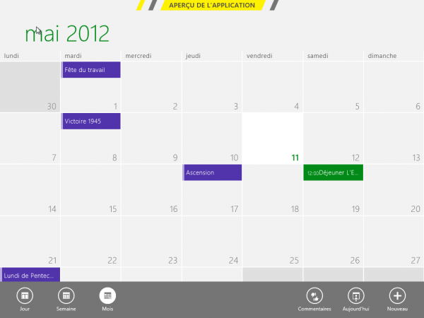 Guide Windows 8 #6 Calendrier