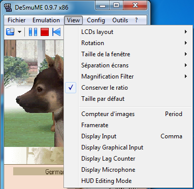 Les options de deSmuME