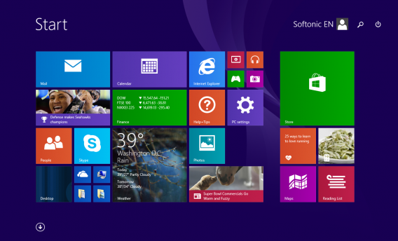 Start screen