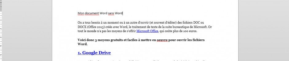 Trois façons d’ouvrir un fichier Word… sans avoir Microsoft Word