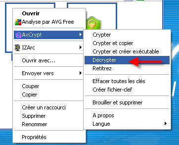 Cryptage - decrypter