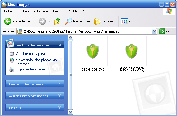 Cryptage - fichiers cryptes
