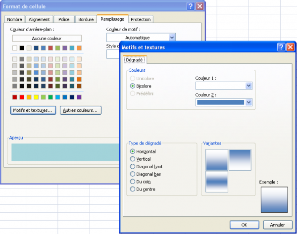 excel-remplissage