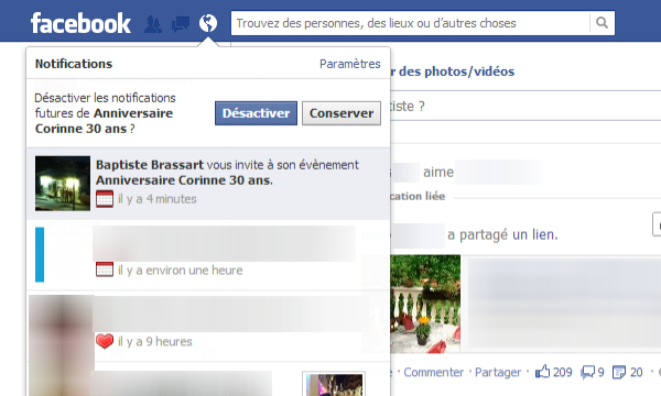 Désactiver les notifications Facebook Désactiver les notifications Facebook