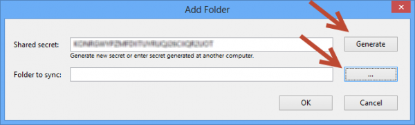 Add Folder BitTorrent Sync