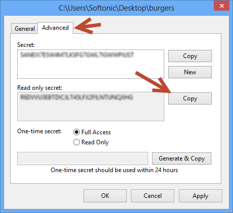 Mode lecture seule BitTorent Sync
