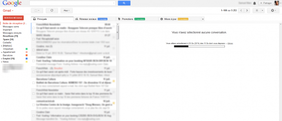 gmail interface